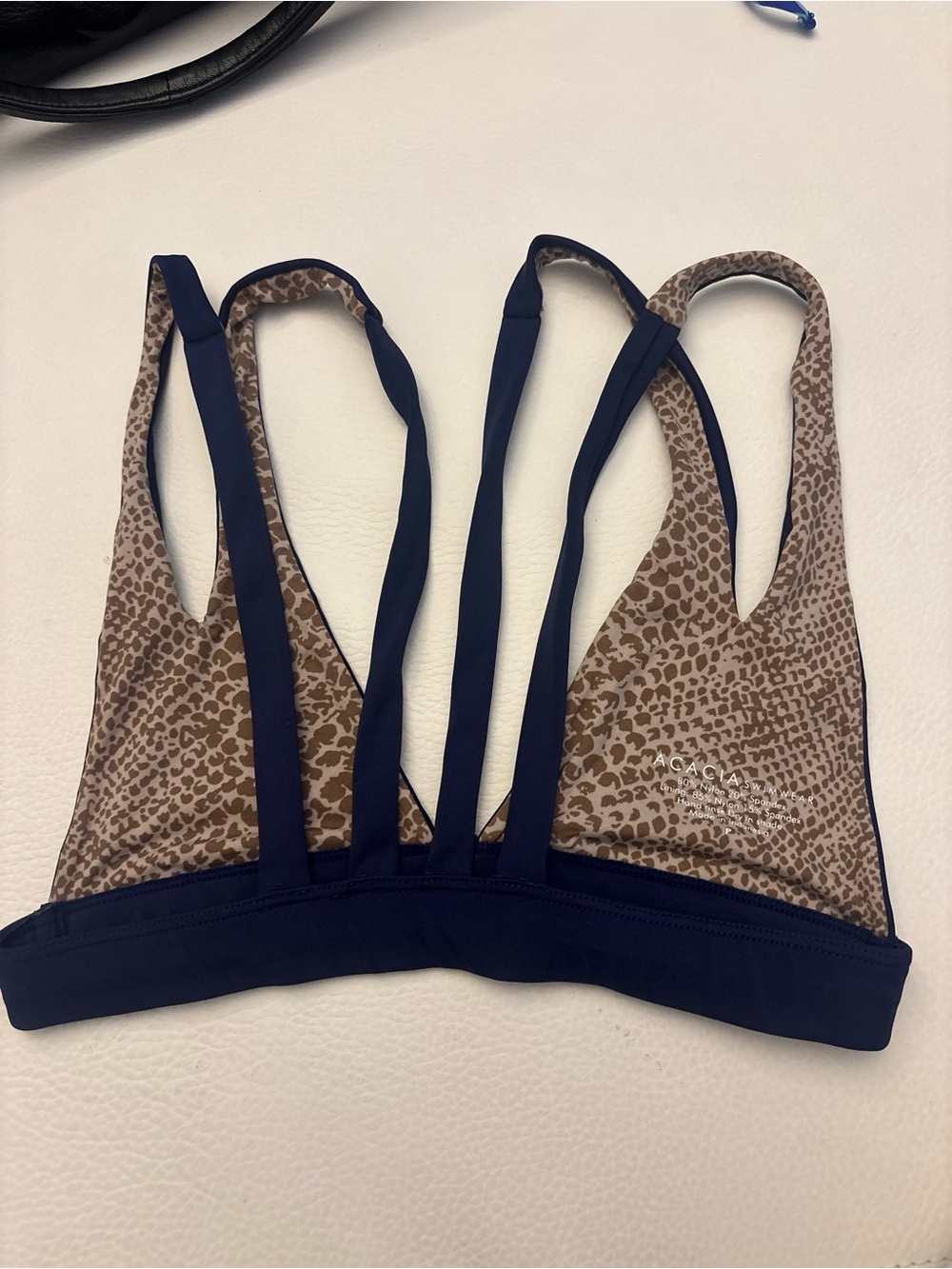 acacia swimwear Navy bikini top - Picture 2 of 3